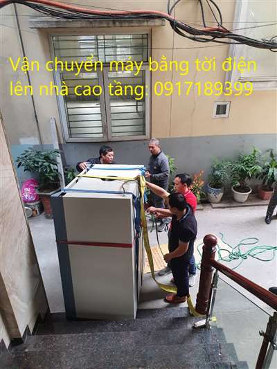 Chuyển tủ điện lên nhà cao tầng, tại Hà Nội, dịch vụ chuyển đồ lên cao